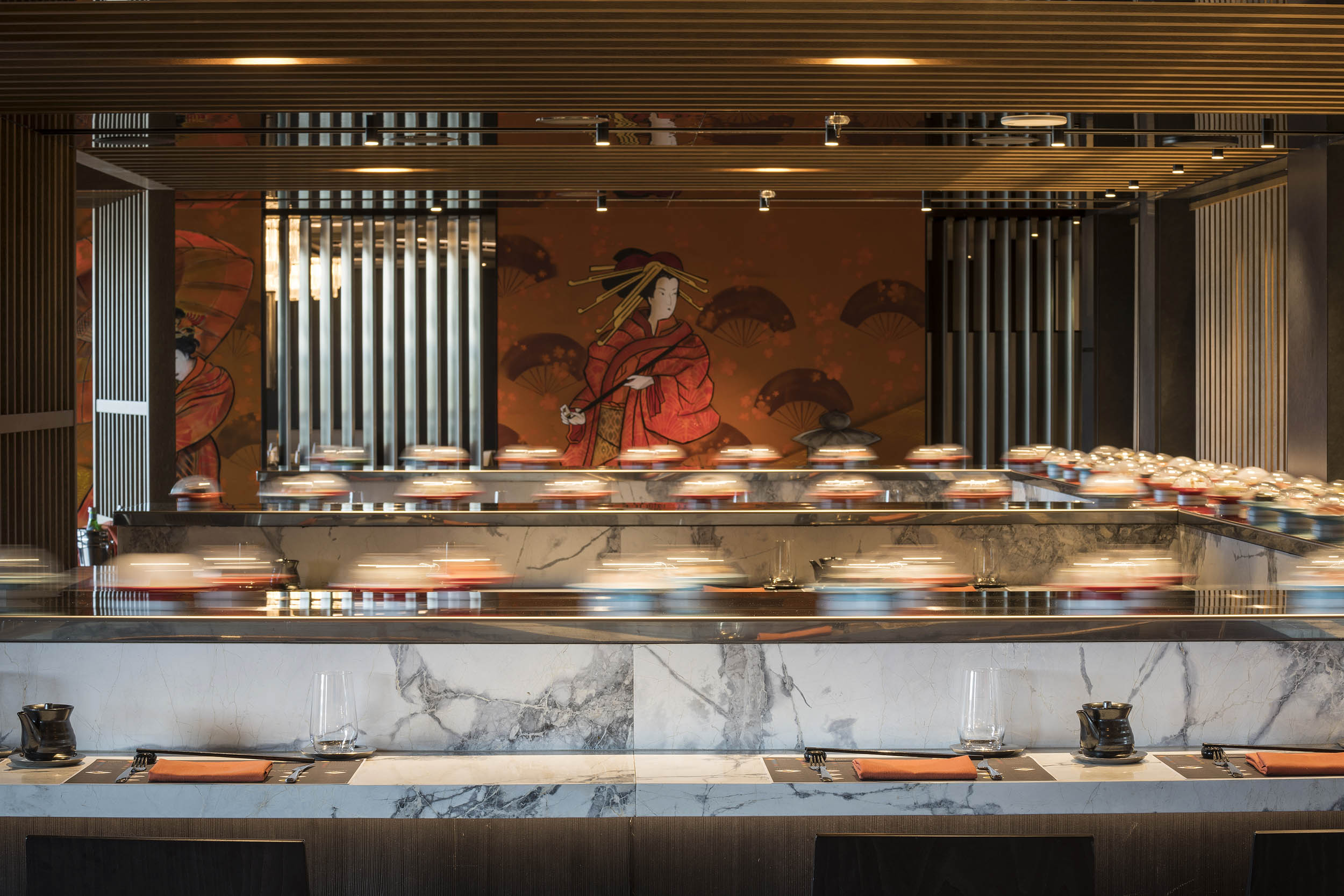 japanese_sushi_restaurant_modern_decor_cruise_ship_photography